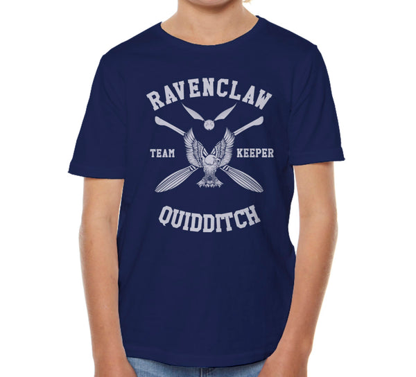 Ravenclaw Quidditch Team Keeper White ink Youth Short Sleeve T-Shirt
