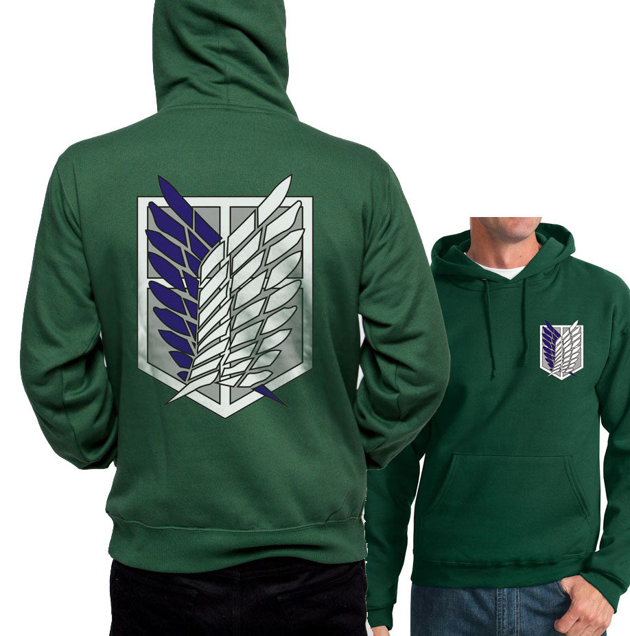 Attack on titan zip up hoodie hot sale