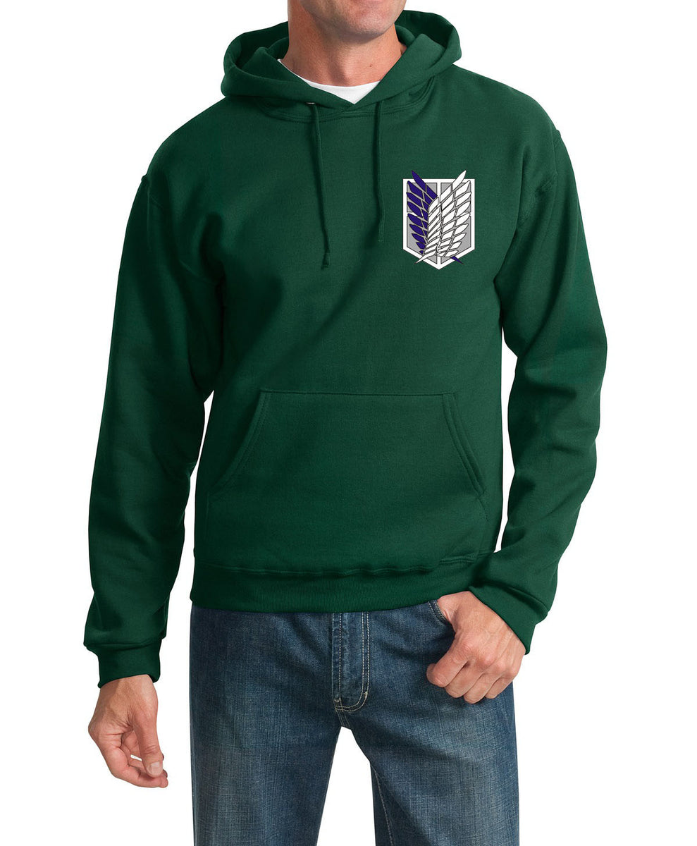 Attack on titan hoodie green new arrivals