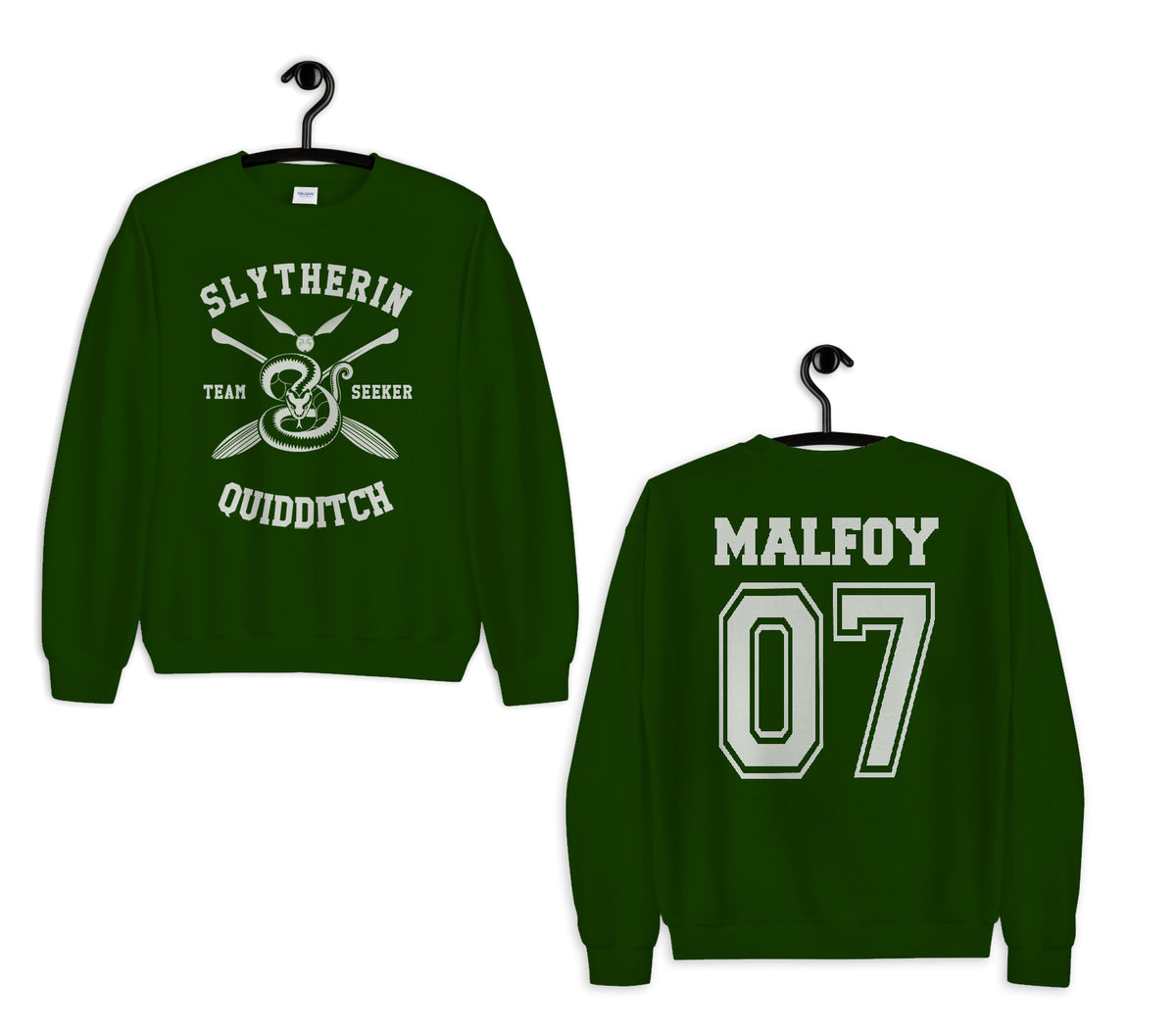 NEW Malfoy 07 Slytherin Quidditch Team Seeker Sweatshirt
