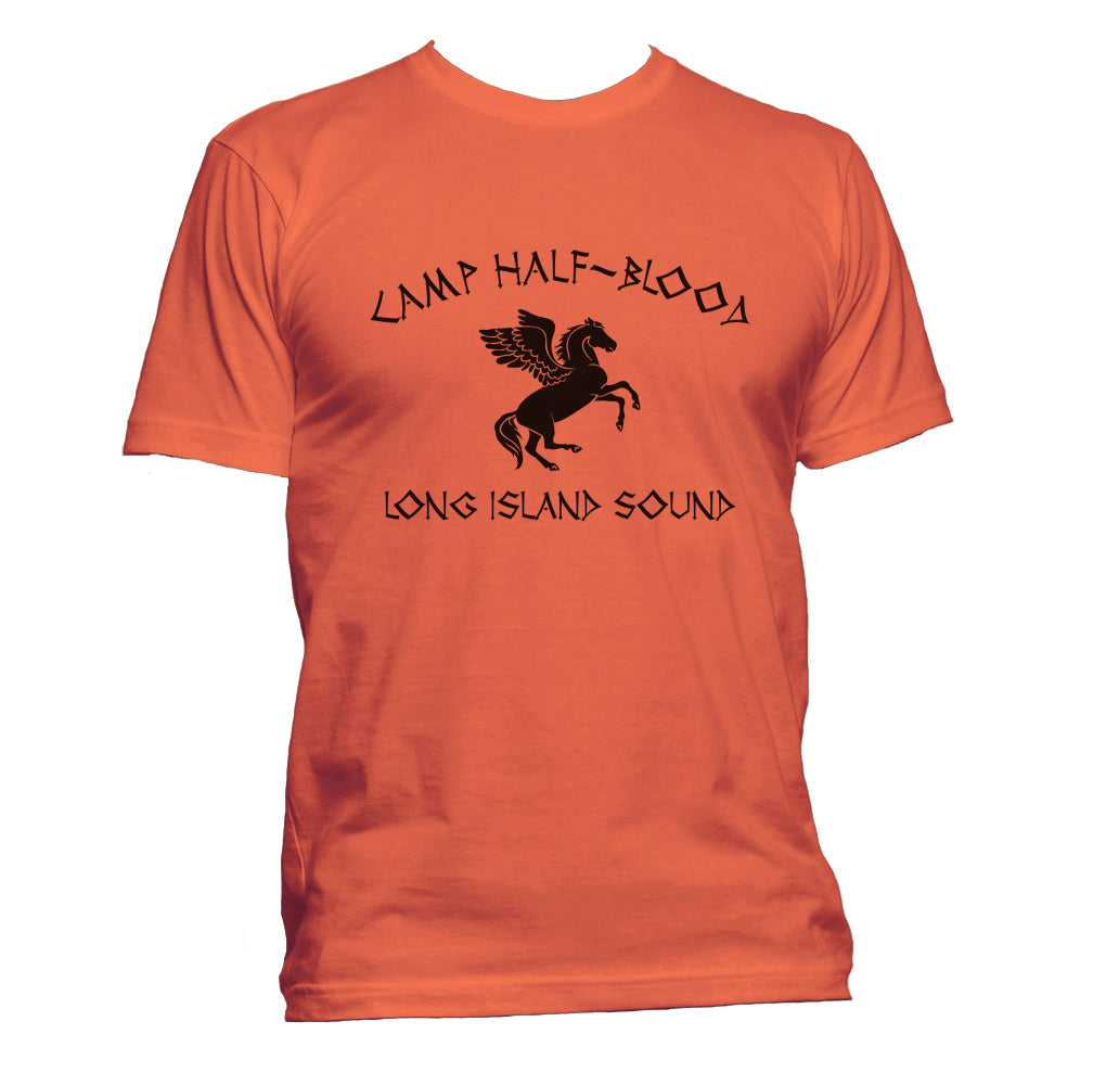 Camp Half Blood Kids T-Shirt Orange Pegasus Percy Jackson Greek