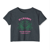 If Crabby Please Return to the beach Women's Festival Crop Top - Geeks Pride