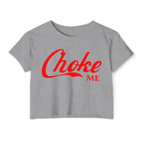 Choke Me Red Women's Crop Top / T-shirt