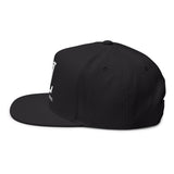 Lord Voldemort White Stitch Embroidered Flat Bill Cap Snapback