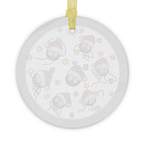 Soot Sprites Santa Cristmass Glass Ornaments