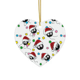 Cute Santa Soot Sprite Ceramic Star Ornament — Holiday Decor & Gift