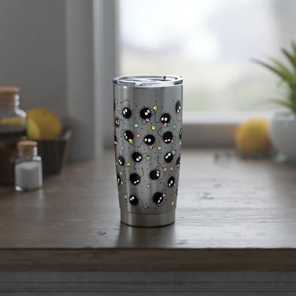 Soot Sprite Tumbler: Kawaii Anime Coffee Cup - Spirited Away 20oz Insulated Travel Cup