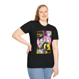 Anime Duo Graphic T-Shirt — Pink & Yellow Cyberpunk