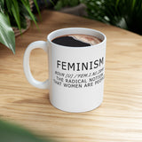 Feminism Definition Ceramic Mug Feminist Coffee Cup