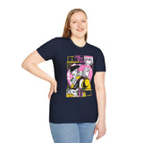 Anime Duo Graphic T-Shirt — Pink & Yellow Cyberpunk