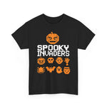 Spooky Invaders Tee, Halloween Shirt, Gamer T-Shirt, Unisex Graphic Tee, Retro Gaming Apparel