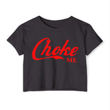 Choke Me Red Women's Crop Top / T-shirt