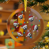 Soot Sprites Santa Cristmass Glass Ornaments
