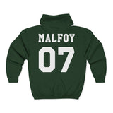 Malfoy 07 Slytherin Quidditch Team Seeker M07A Unisex Full Zip Up Hoodie