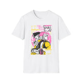 Anime Duo Graphic T-Shirt — Pink & Yellow Cyberpunk