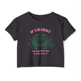 If Crabby Please Return to the beach Women's Festival Crop Top - Geeks Pride
