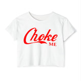 Choke Me Red Women's Crop Top / T-shirt