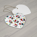 Cute Santa Soot Sprite Ceramic Star Ornament — Holiday Decor & Gift