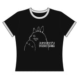 Studio Ghibli Women's Ringer Cropped Tee - Geeks Pride