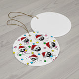 Cute Santa Soot Sprite Ceramic Star Ornament — Holiday Decor & Gift