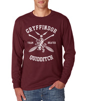 Gryffindor Quidditch Team Beater White Ink Men Long sleeve t-shirt