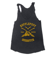 Hufflepuff Quidditch Team Beater Women Tri-Blend Racerback Tank