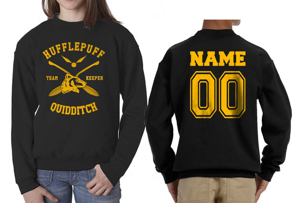 Customize - Hufflepuff Quidditch Team Keeper Youth / Kid Sweatshirt