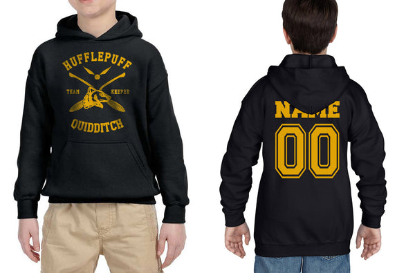 Customize - Hufflepuff Quidditch Team Keeper Youth / Kid Hoodie