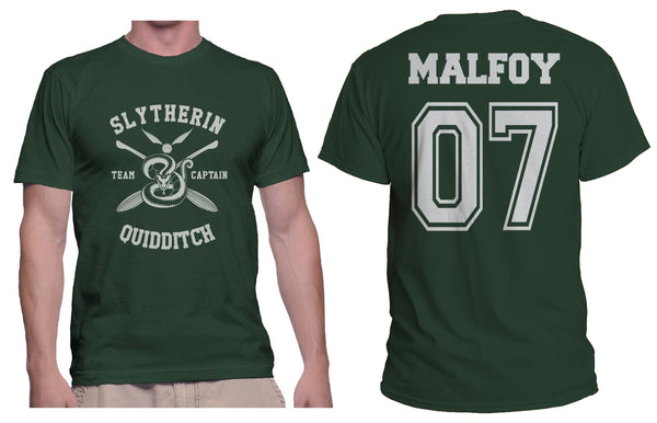 Malfoy 07 Slytherin Quidditch Team Captain Men T-Shirt