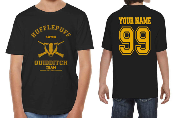 Customize - Hufflepuff Quidditch Team Captain Old Design Youth Short Sleeve T-Shirt