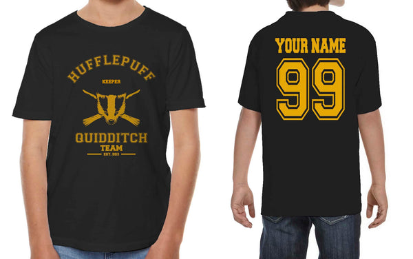 Customize - Hufflepuff Quidditch Team Keeper Old Design Youth Short Sleeve T-Shirt