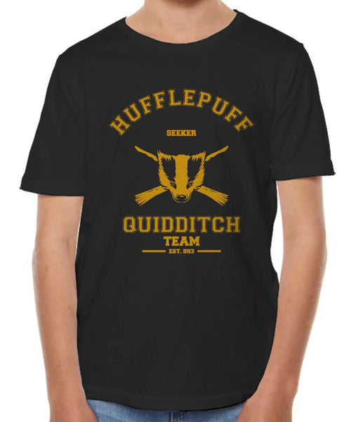 Hufflepuff Quidditch Team Seeker Old Design Youth Short Sleeve T-Shirt