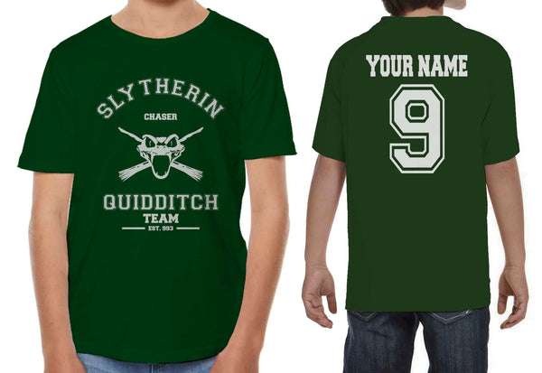 Customize - Slytherin Quidditch Team Chaser Old Design Youth Short Sleeve T-Shirt