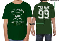 Customize - Slytherin Quidditch Team Captain Old Design Youth Short Sleeve T-Shirt