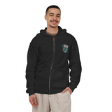 Slytherin Crest #2 Pocket Unisex Zip Up Hoodie