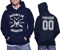 Customize - Ravenclaw Quidditch Team Captain White Ink Pullover Hoodie