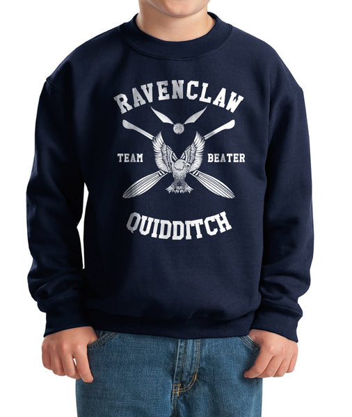 Ravenclaw Quidditch Team Beater White Ink Youth / Kid Sweatshirt