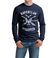 Ravenclaw Quidditch Team Captain White Ink Men Long sleeve t-shirt