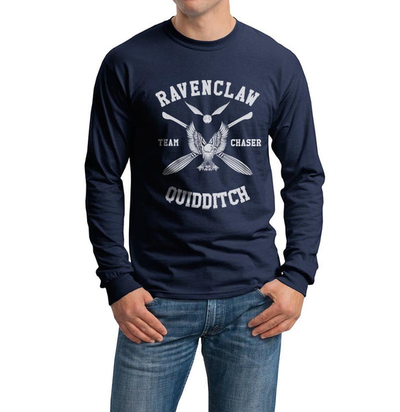 Ravenclaw Quidditch Team Chaser White Ink Men Long sleeve t-shirt