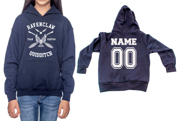 Customize - Ravenclaw Quidditch Team Keeper White Ink Youth / Kid Hoodie