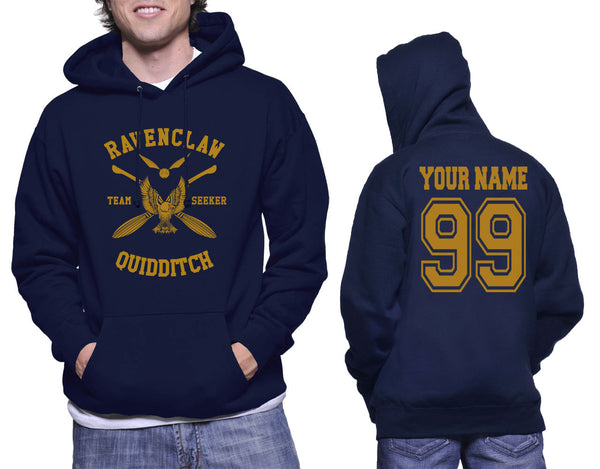 Customize - Ravenclaw Quidditch Team Seeker Yellow Ink Pullover Hoodie