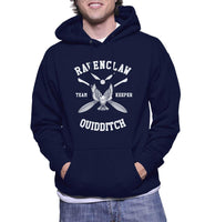 Customize - Ravenclaw Quidditch Team Keeper White Ink Pullover Hoodie