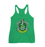 Slytherin Crest #1 Women Tri-Blend Racerback Tank