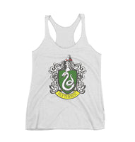 Slytherin Crest #1 Women Tri-Blend Racerback Tank