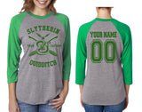 Customize - Slytherin Team Beater Unisex Baseball Raglan 3/4 Sleeve Tri-Blend