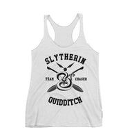 Slytherin Quidditch Team Chaser Women Tri-Blend Racerback Tank