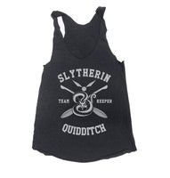 Slytherin Quidditch Team Keeper Women Tri-Blend Racerback Tank