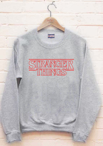 Stranger Things Red Outline Unisex Crewneck Sweatshirt