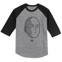 Saitama Face Unisex 3/4 sleeve raglan T-shirt