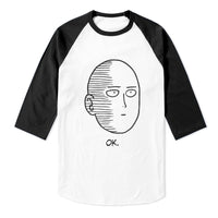 Saitama Face Unisex 3/4 sleeve raglan T-shirt